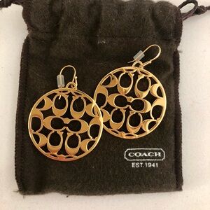 Coach monogram earrings